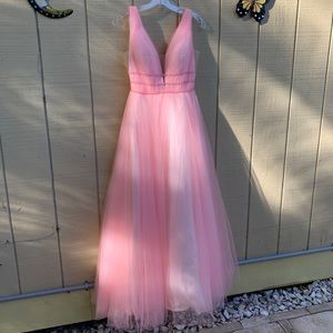 Powder Pink Princess Prom Dress